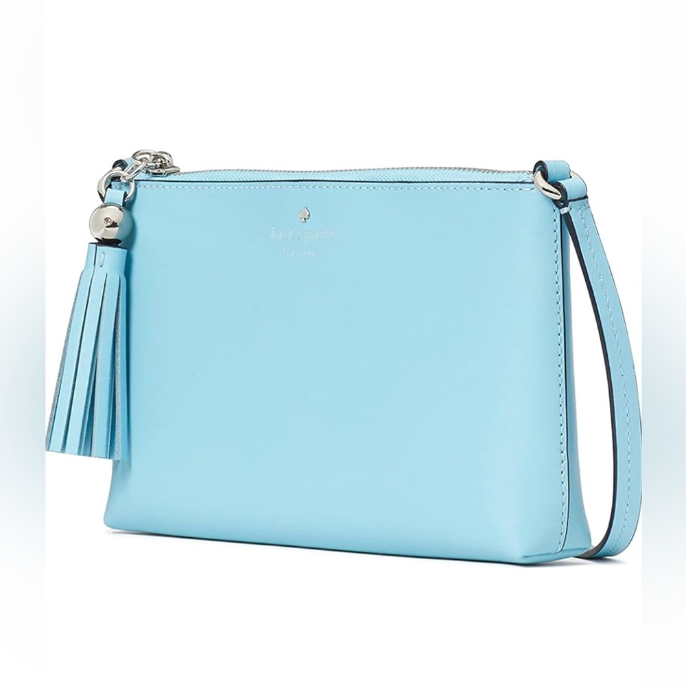 Like New Kate Spade Ivy Street Leather Crossbody - Fountain Blue - Picture 8 of 11